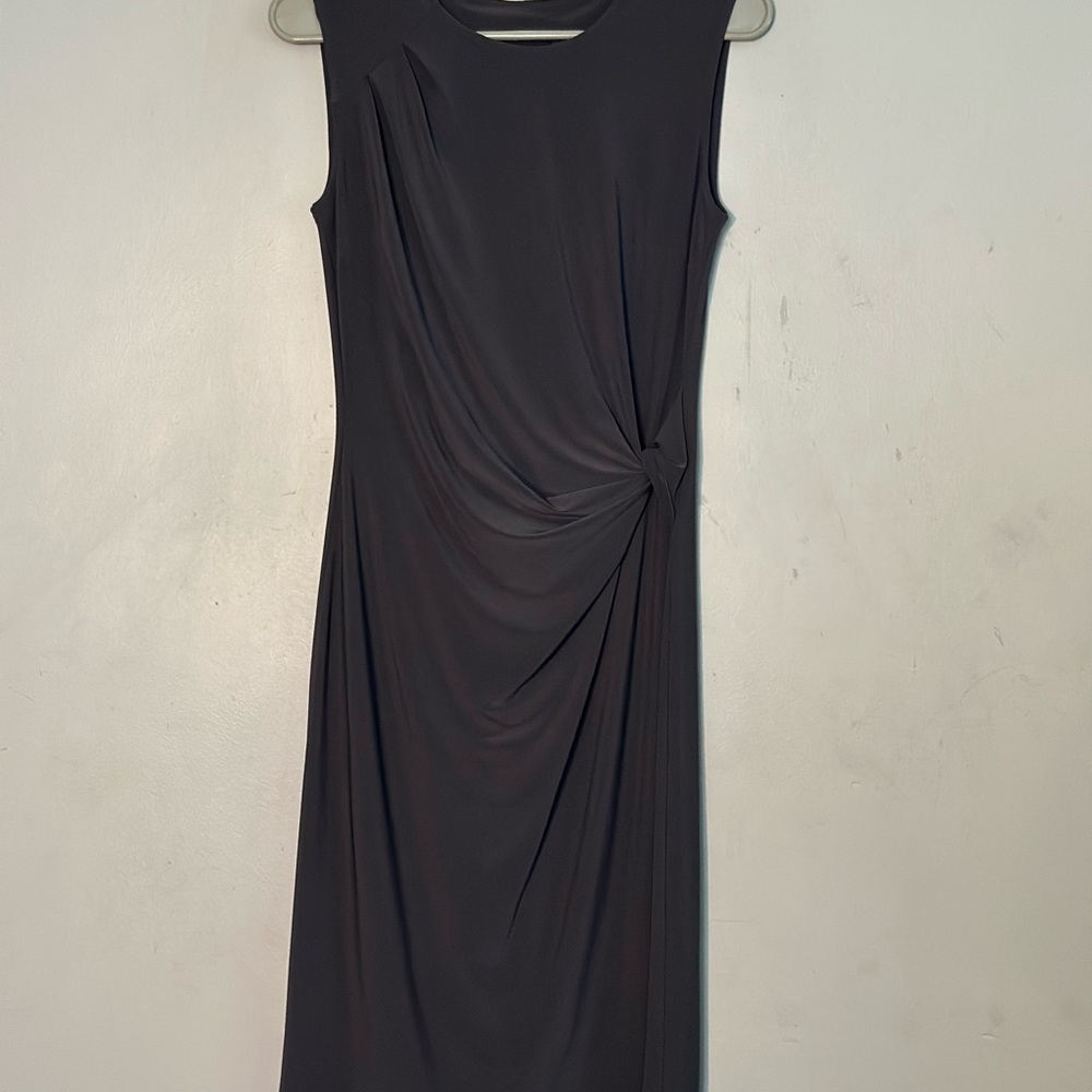 NIC+ZOE Black Ruched Wrap Sheath Dress